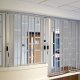 Vision Guard sliding shutter with curtain parts at different heights