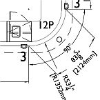 detail of sliding folding shutter layout drawing