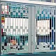 Barrier sliding folding shutter on counter